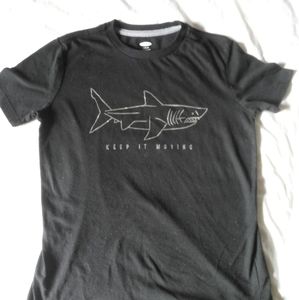 Boys black shark shirt Old Navy
